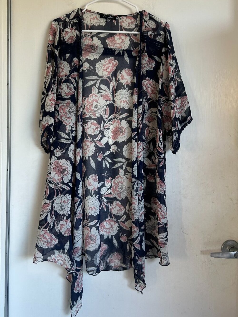 Emory Park - Sheer Navy Floral Kimono